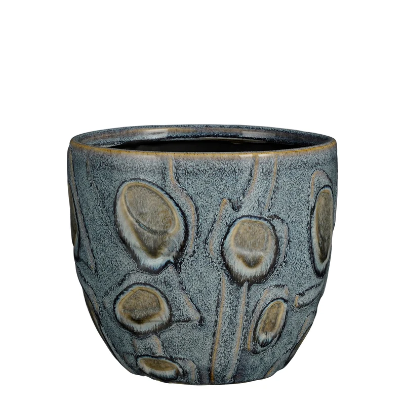 Helma Topf rund blau - h19xd21,5cm