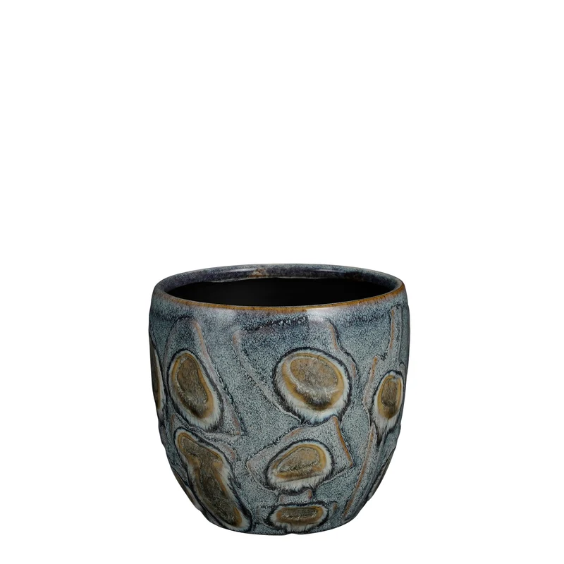 Helma Topf rund blau - h14xd15cm