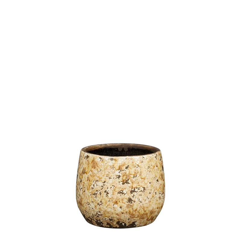 Antica Topf rund l.braun - h13xd16,5cm
