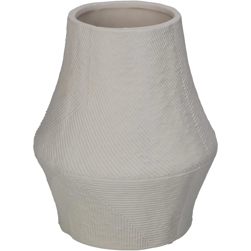 Vase Porzellan Weiß 12.6x12.6x15.3cm