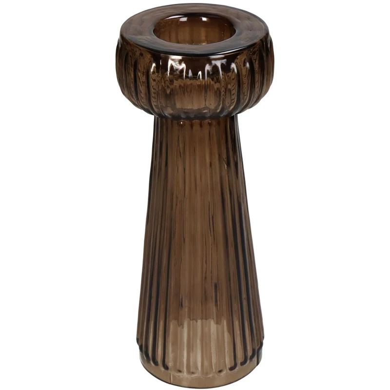Vase Glas Braun 7.5x7.5x20cm