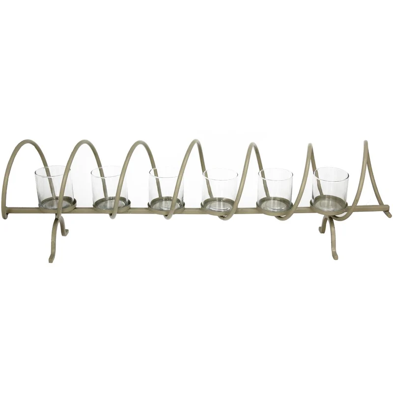 Kerzenständer Eisen Beige 80x15x21cm