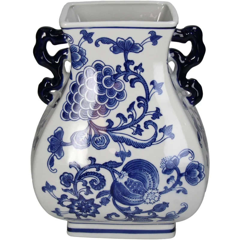 Vase Porzellan Blau 22x19x29,5cm