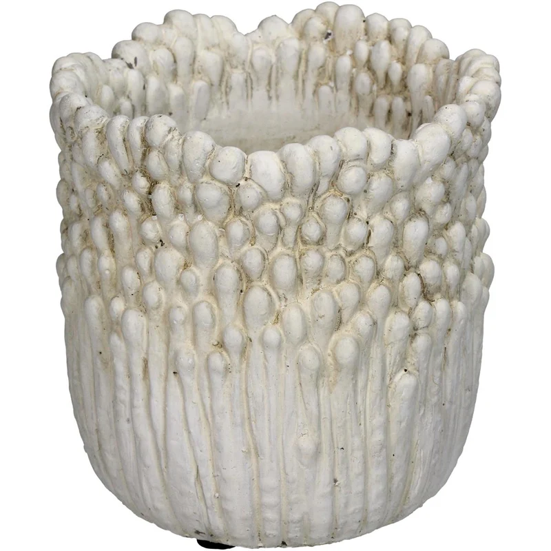 Pflanzgefäß Beton Weiß 12x12x12,5cm