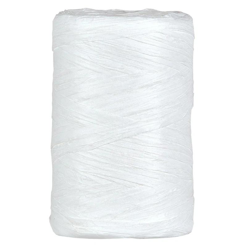 PAPIER-RAFFIA 5-8MM 100MTR WEISS