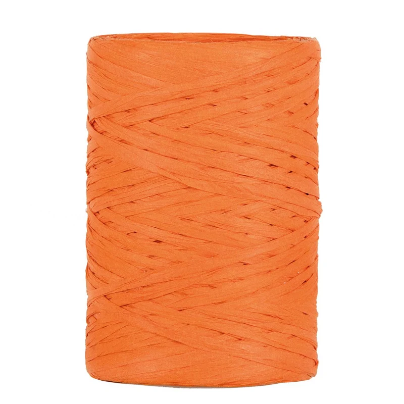 PAPIER-RAFFIA 5-8MM 100MTR ORANGE
