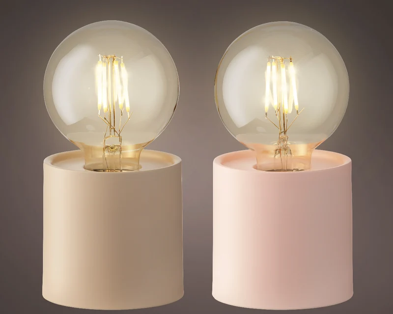 LED-Tischlampe Kunststoff innen 2 sortiert warmweiß H16.5 D8.5cm