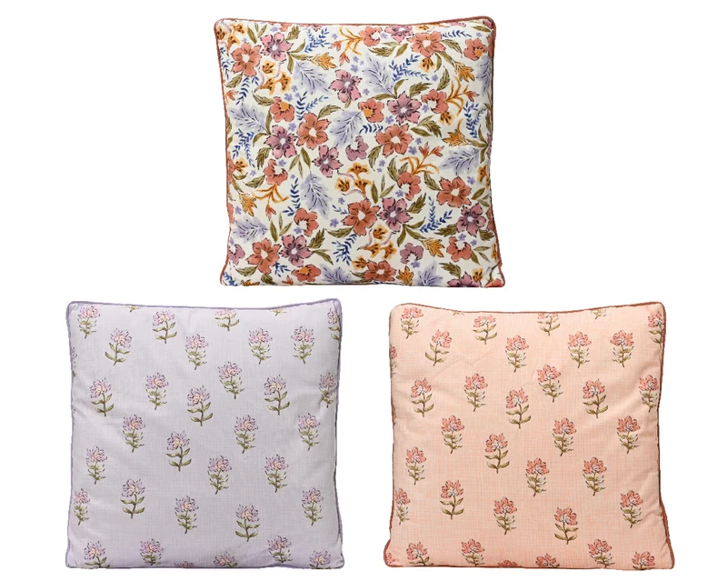 Kissen Polyester 3 Farben assorti multi 45x45x3cm