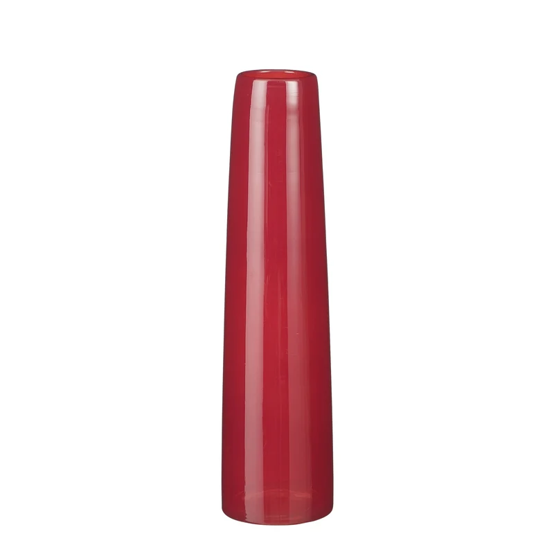 Xandra einzelne Blume Vase d.rot - h37.5xd10cm - Glas