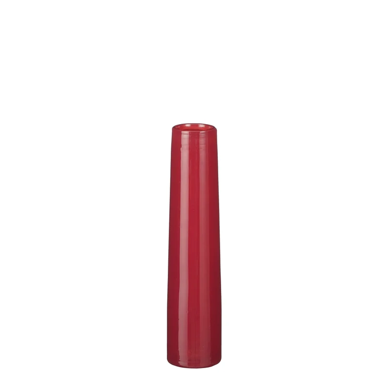Xandra einzelne Blume Vase d.rot - h30.5xd7cm - Glas