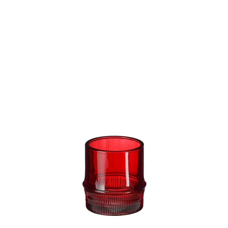 Teelichthalter Pyotr rot - h8xd7,5cm