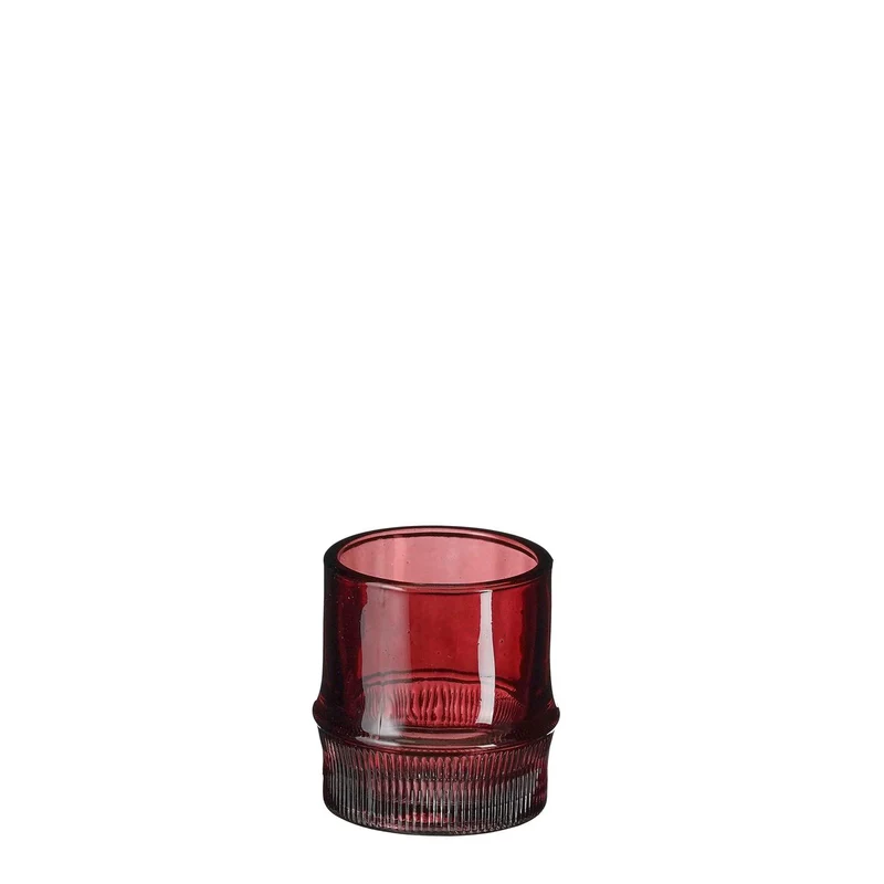 Teelichthalter Pjotr bordeaux - h8xd7,5cm