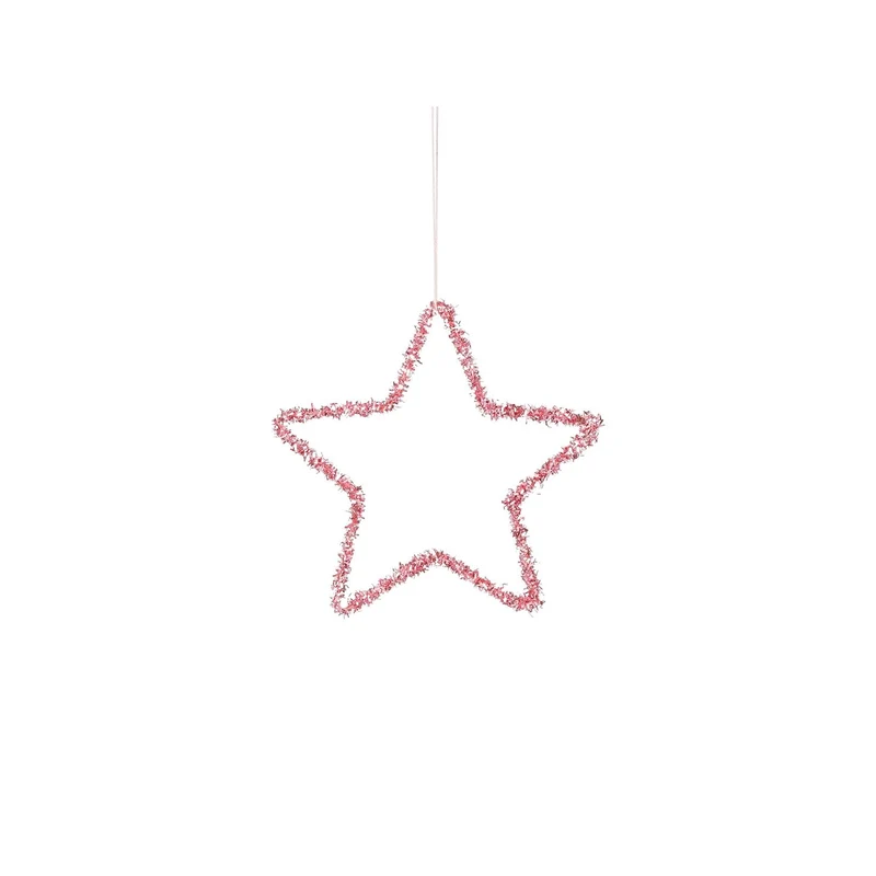 Ornament Stern rosa - d15cm