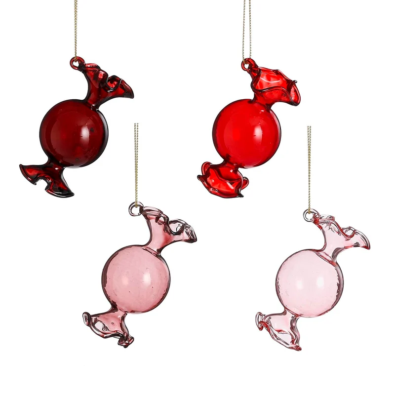 Ornament Süßigkeiten d.rot braun rosa 4 sortiert - b4xh7,5cm