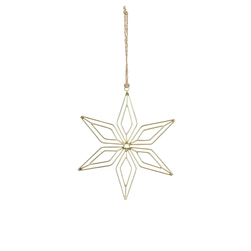 Ornament Schneeflocke gold - h1xd17cm