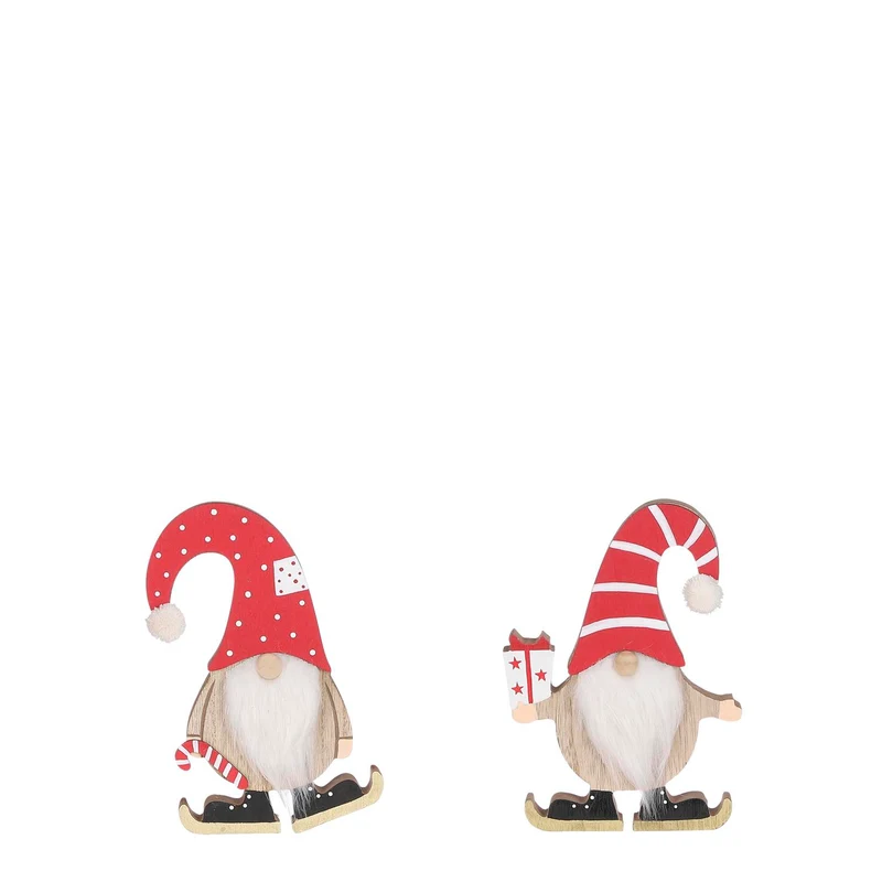 Weihnachtsmann rot weiß 2 sortiert - l18xw13xh2cm