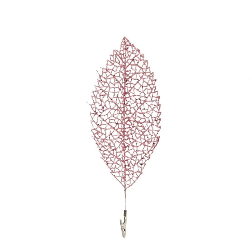 Clip Blatt l.rosa - l36xb14xh2cm