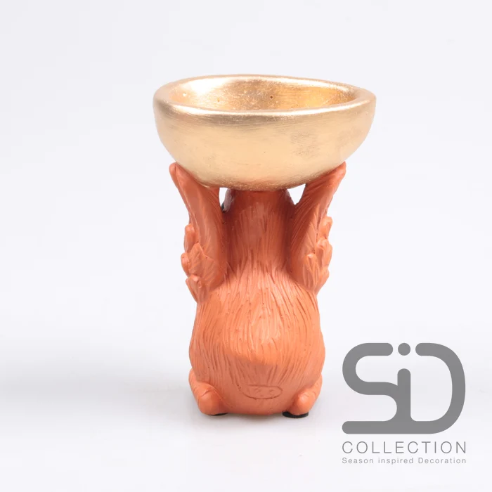 VOGEL MIT SCHALE ZEMENT 14X9.5X14 CM STEIN ROT