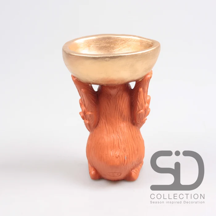 VOGEL MIT SCHALE ZEMENT 19X12X18,5 CM STEIN ROT