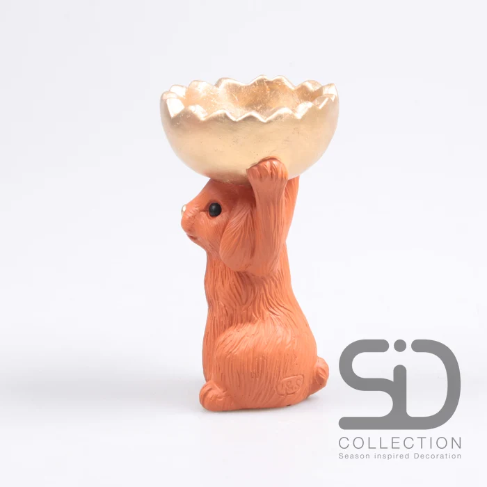 HASE MIT SCHALE ZEMENT 11X9,5X18 CM ZIEGELROT