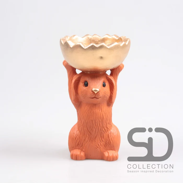 HASE MIT SCHALE ZEMENT 15X12.5X23 CM STEIN ROT