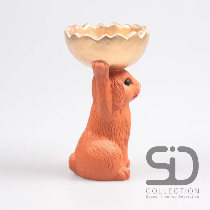 HASE MIT SCHALE ZEMENT 15X12.5X23 CM STEIN ROT