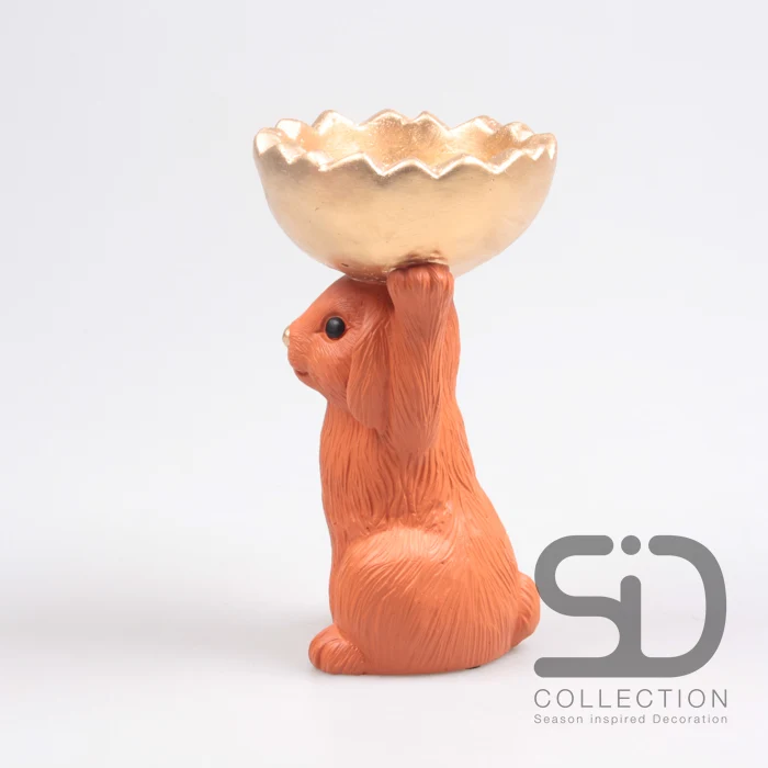 HASE MIT SCHALE ZEMENT 15X12.5X23 CM STEIN ROT