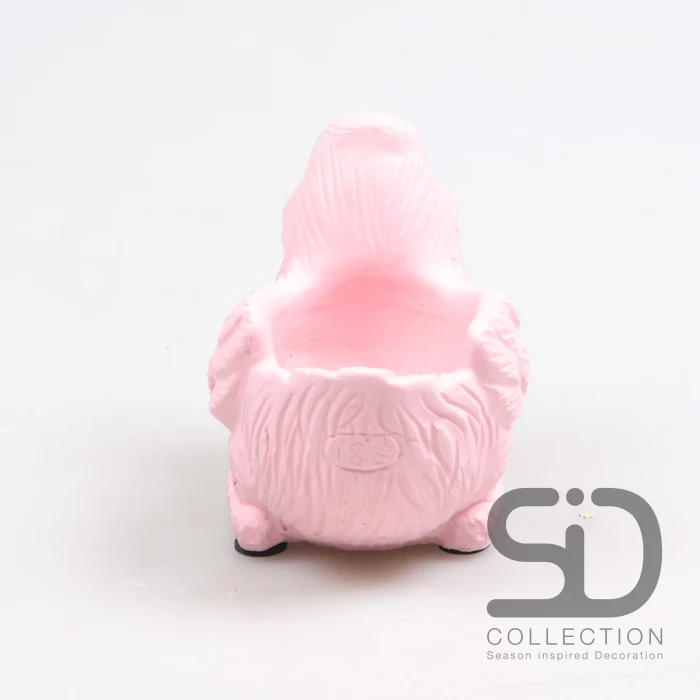 VOGEL MIT PFLANZER ZEMENT 12X8X7,5 CM ROSA