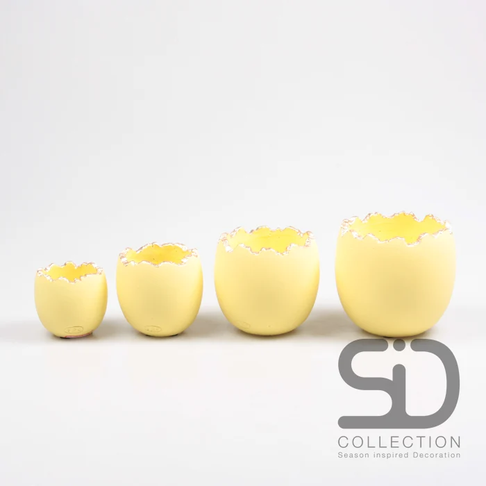ZEMENT FÜR ZERBROCHENE EIER 9,3X9,3X8 CM GELB