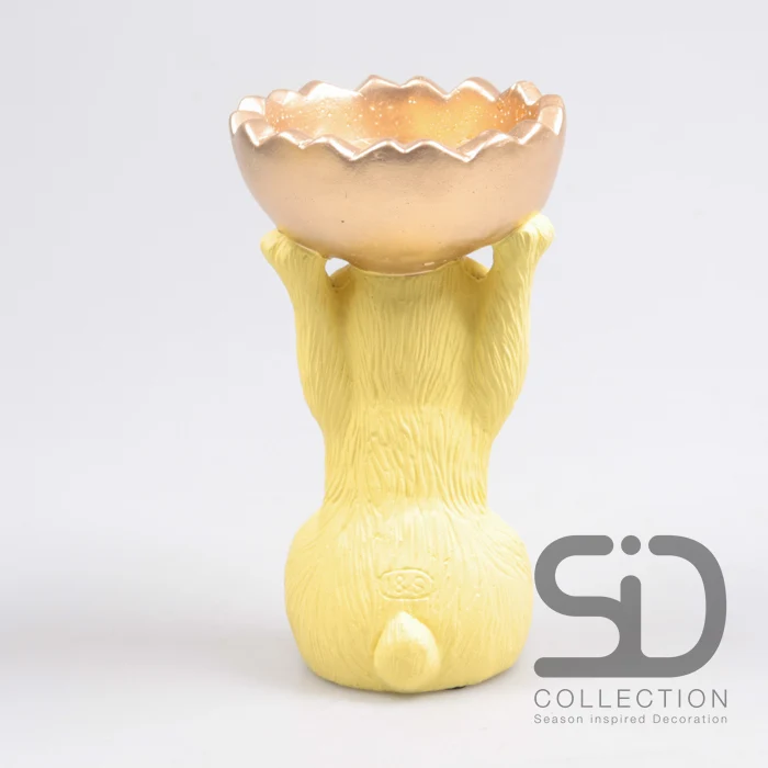 HASE MIT SCHALE ZEMENT 15X12.5X23 CM GELB