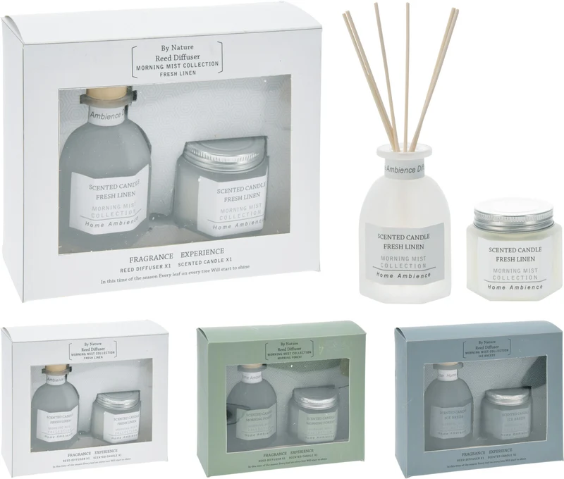 DUFTSET DIFFUSER UND DUFTKERZE ''BY NATURE''