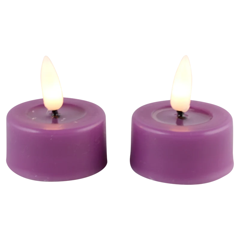 LED Teelicht schmelzen lila Set/2 mit Timer (inkl. Batterien)