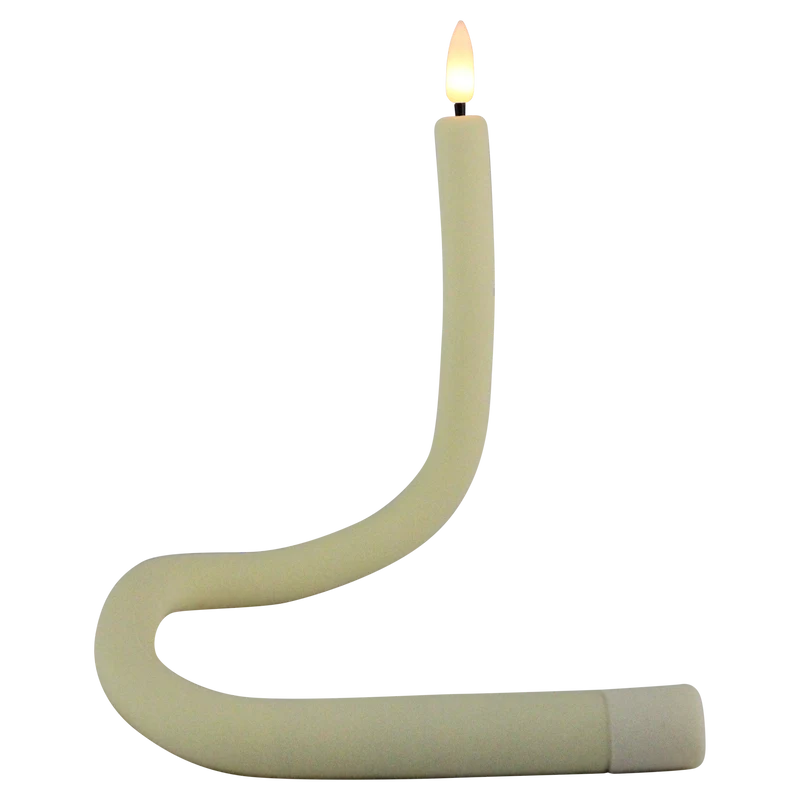 LED-Dinnerkerze flex 40cm elfenbeinfarben (exkl. 2xAAA)