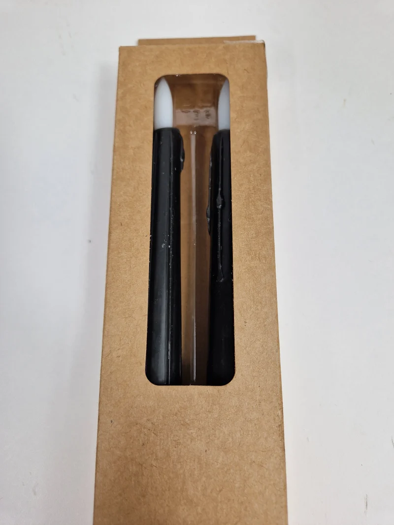LED-Tropfkerze 24cm schwarz Set/2 (exkl. 2xAAA)