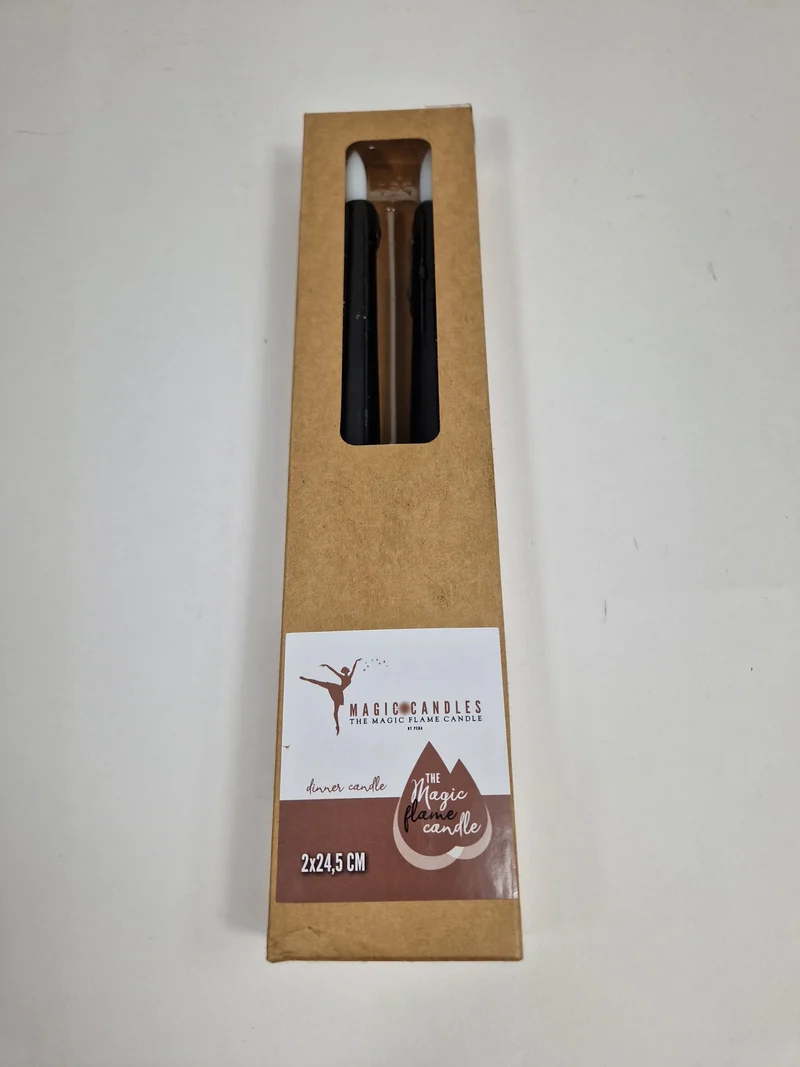 LED-Tropfkerze 24cm schwarz Set/2 (exkl. 2xAAA)