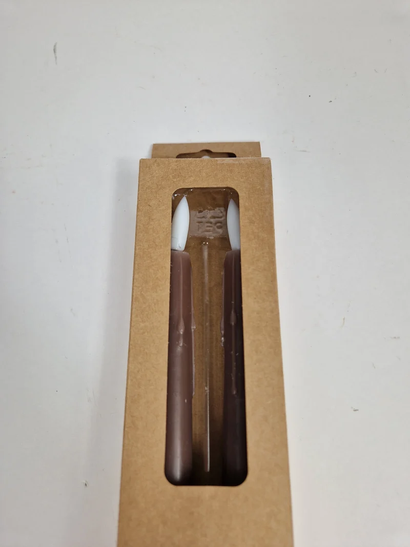 LED-Tropfenkerze 24cm taupe Set/2 (exkl. 2xAAA)