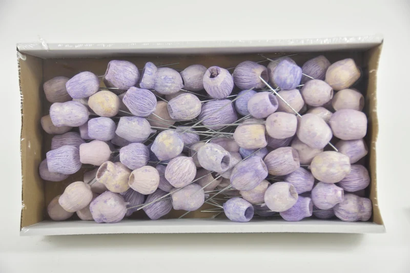 Glockengummi auf 10cm-Drahtkasten Flieder-Waschung (100Stk)