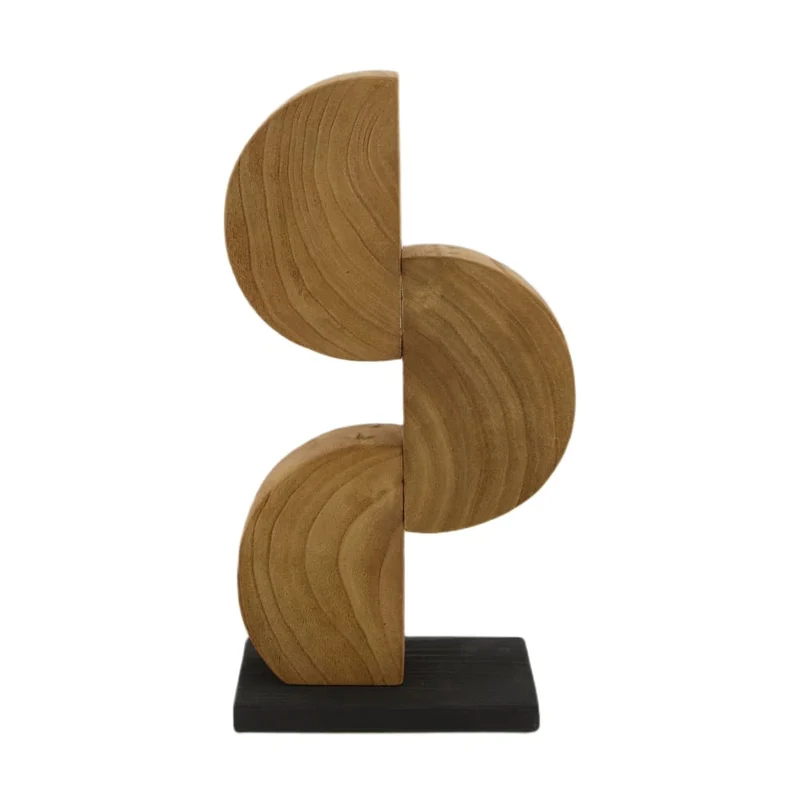 Statue paulownia Holz auf Füßen 13x7.5x28cm Natural