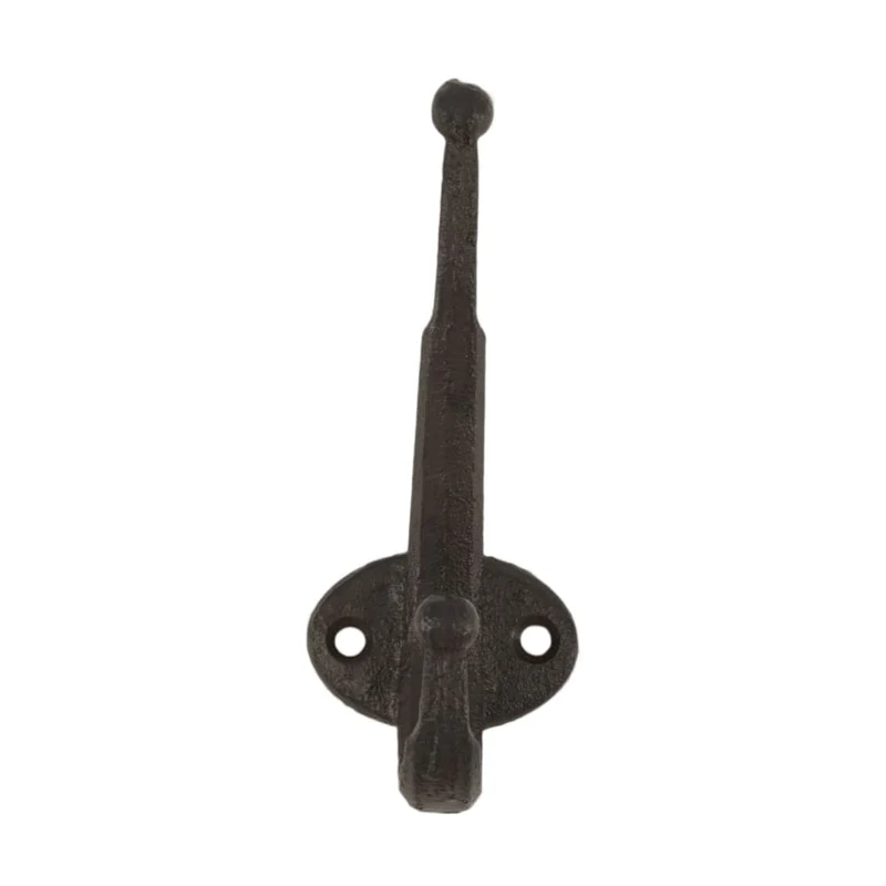 Haken Gusseisen 4.7x4.7x12cm Braun