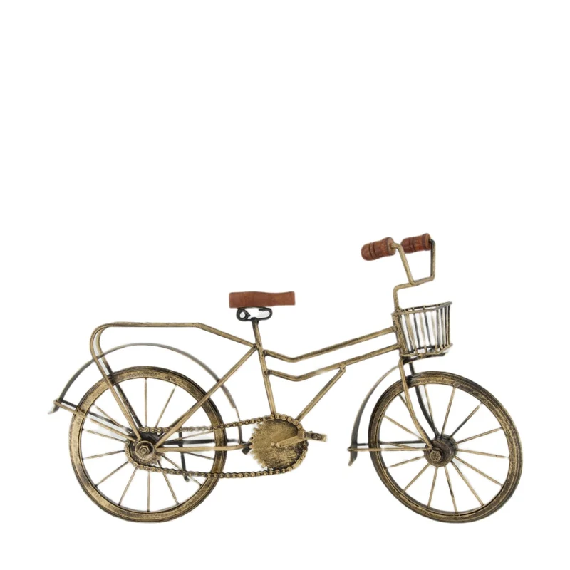 Fahrrad Metall 48x10x30cm Antik gold