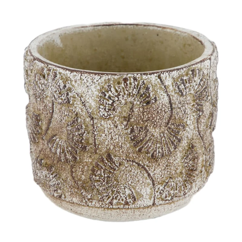 Pflanzgefäß Zement 13.5x13.5x11.5cm Antik Grau