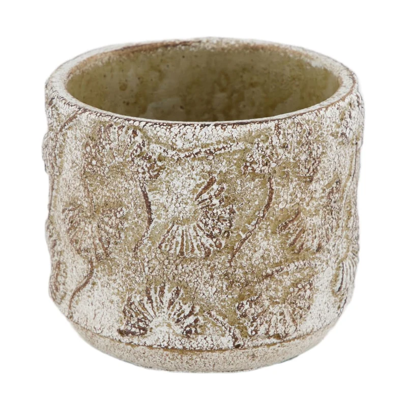 Pflanzgefäß Zement 11.5x11.5x9.5cm Antik Grau