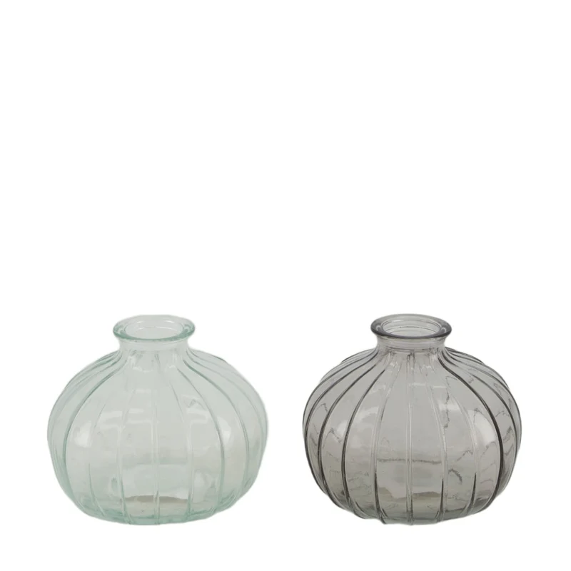 Vase Glas 10.7x10.7x9cm 2 Gemischt blau