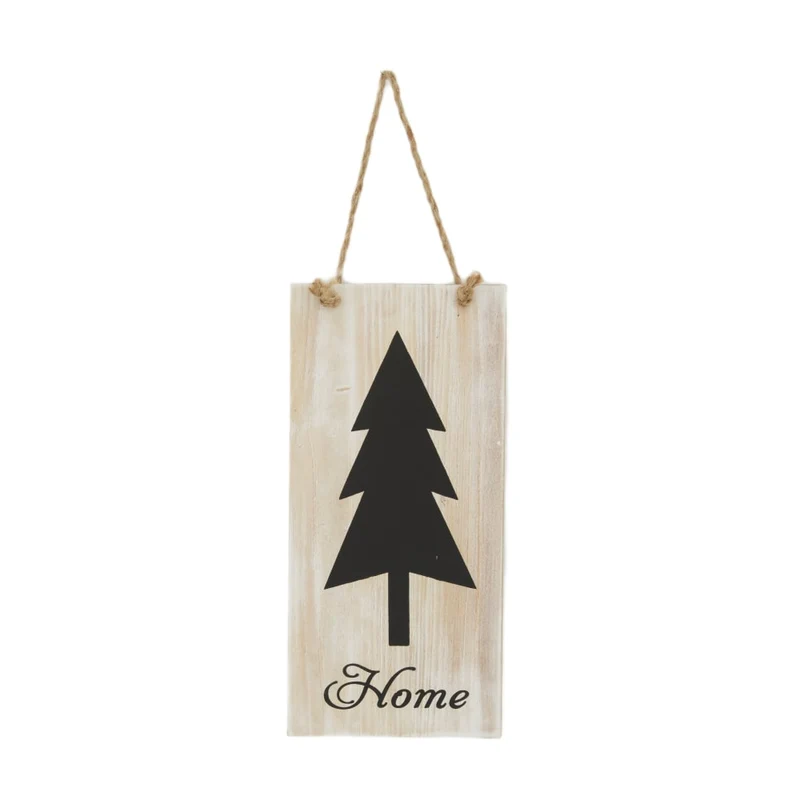 Schild Tafel Home Tannenholz mit Aufhänger 18x38x1.2cm