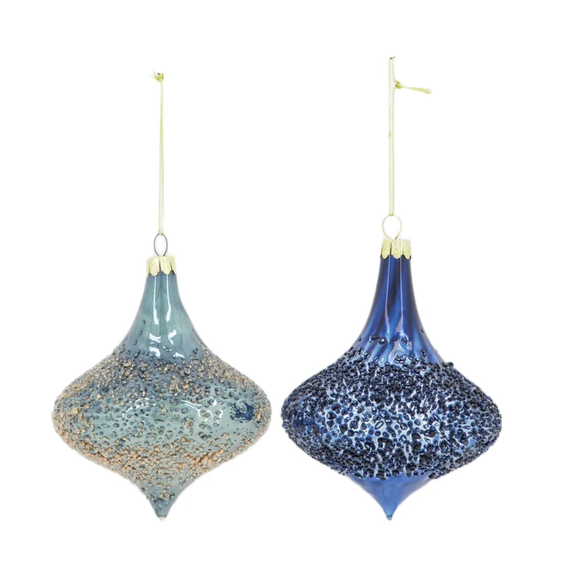 Glaskugel 10x10x12cm 2 Gemischt grau