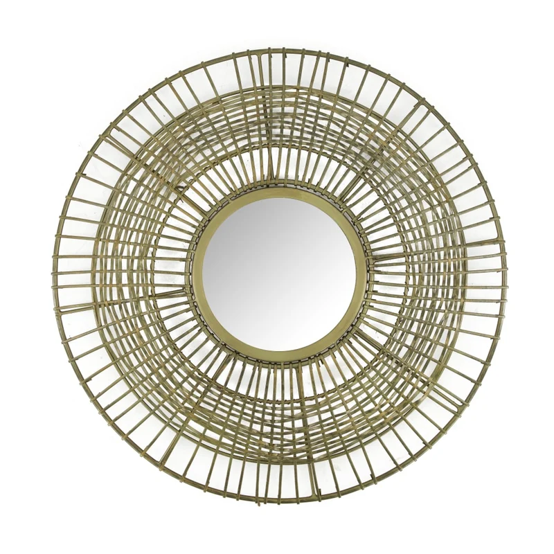 Spiegel Metall 45x1.5x45cm Messing antik