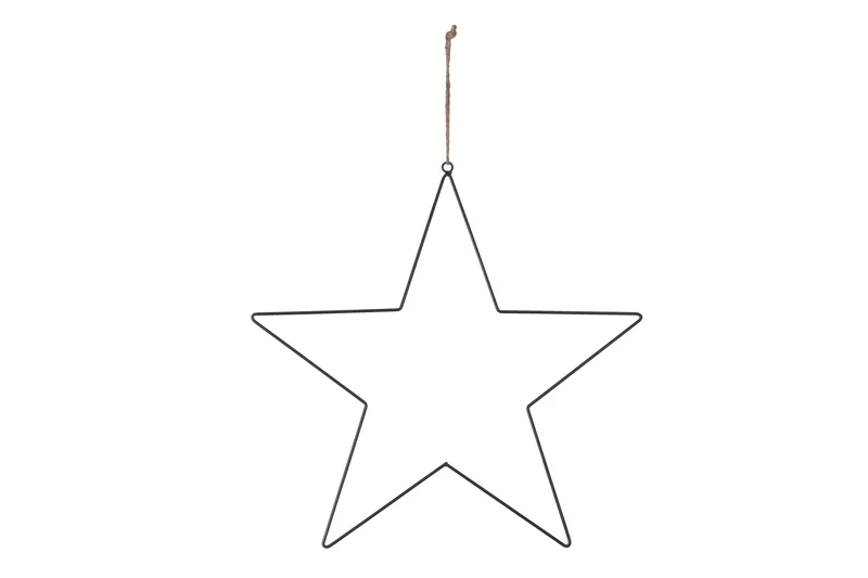 Hängestern Metall 50cm - Schwarz