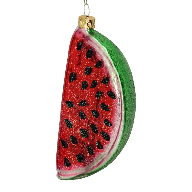 Ornament Melone Glas Rot 13.8cm
