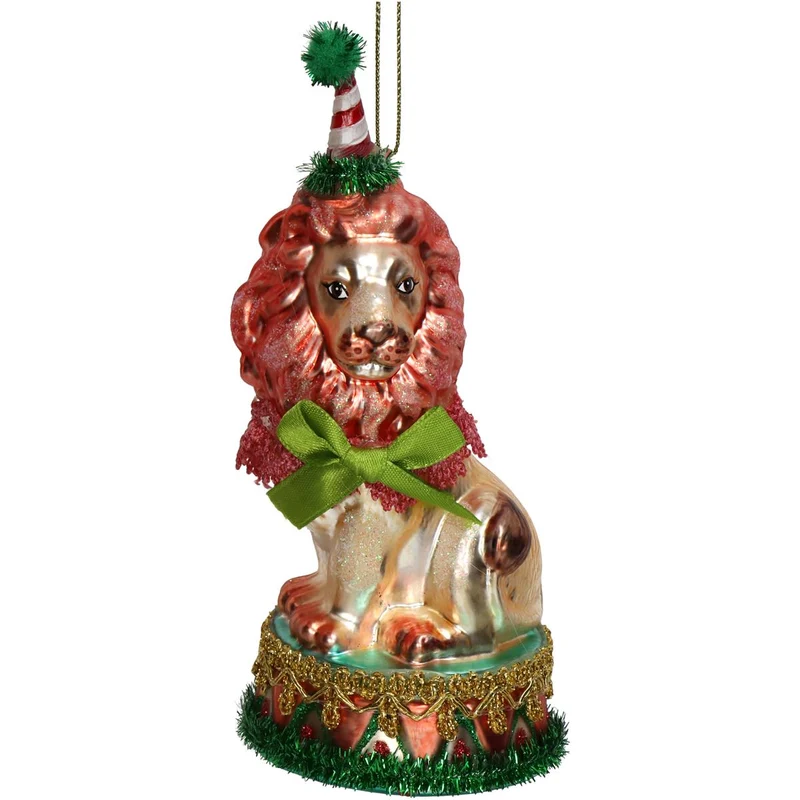 Ornament Zirkuslöwe Glas Multi 14cm