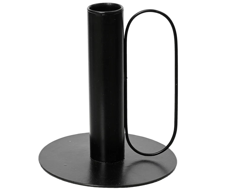 Kerzenleuchter Eisen schwarz matt D10 H11cm